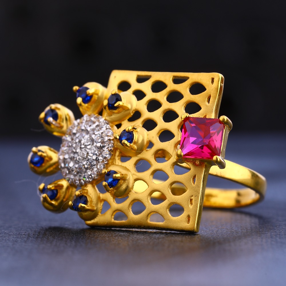 22CT Cz Ladies Gold Gorgeous  Diamond  Ring LR642
