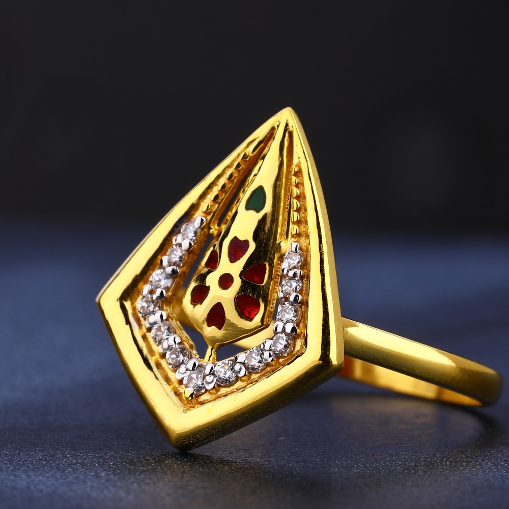 916 Gold Women's  Classic Diamond Ring LR733