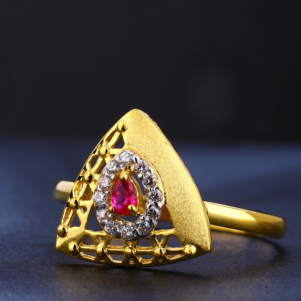 22CT ladies Gold CZ  Ring LR708