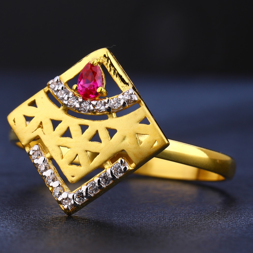 22CT Gold CZ  eXCLUSIVE Diamond Women's Ring LR704