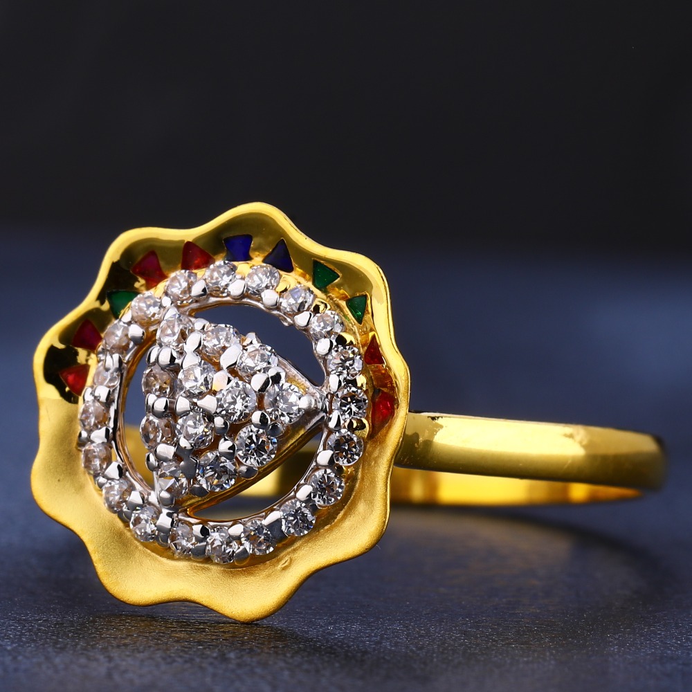 22CT Gold Hallmark Stylish Women's Ring LR699