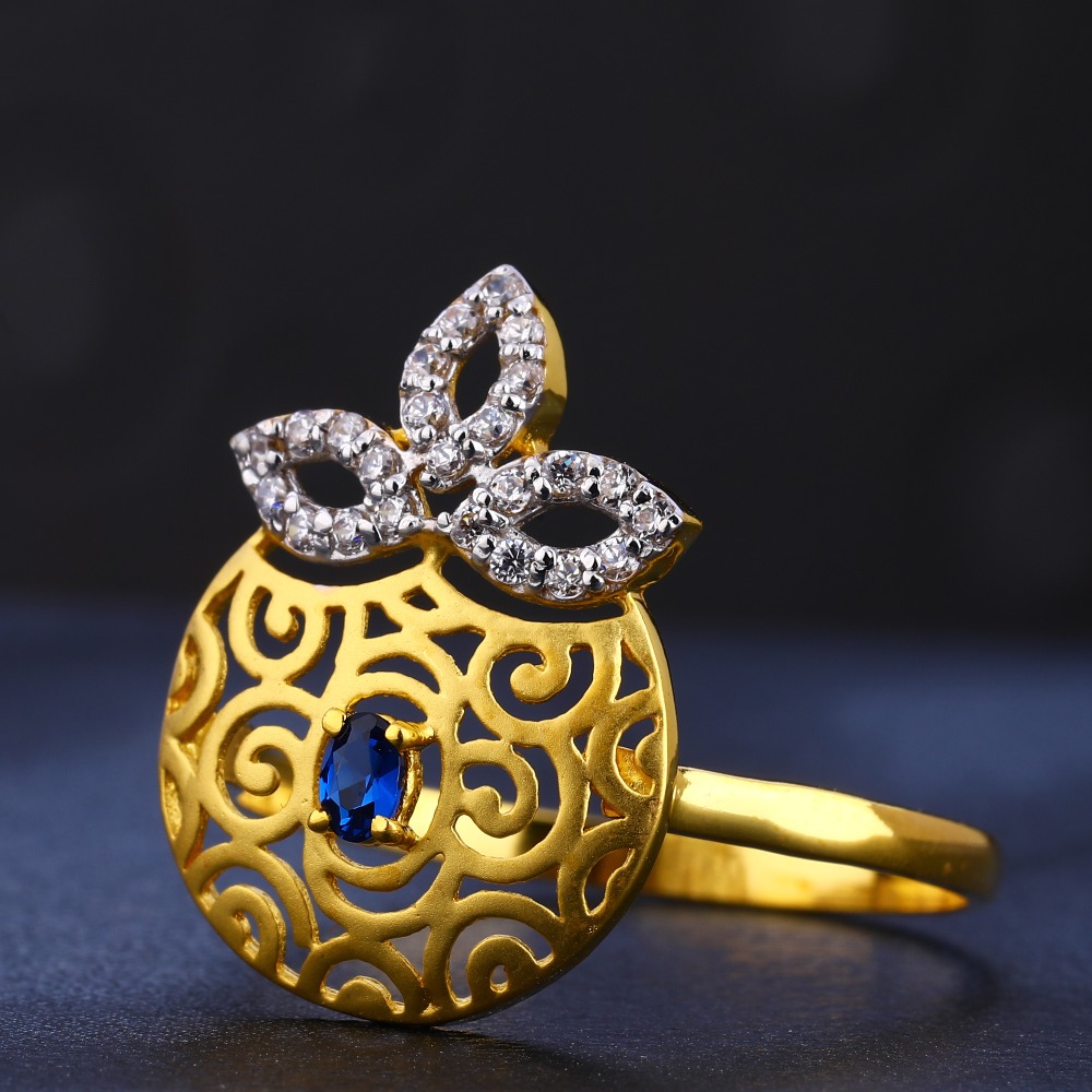 22CT Gold Hallmark Delicate Women's Ring LR695