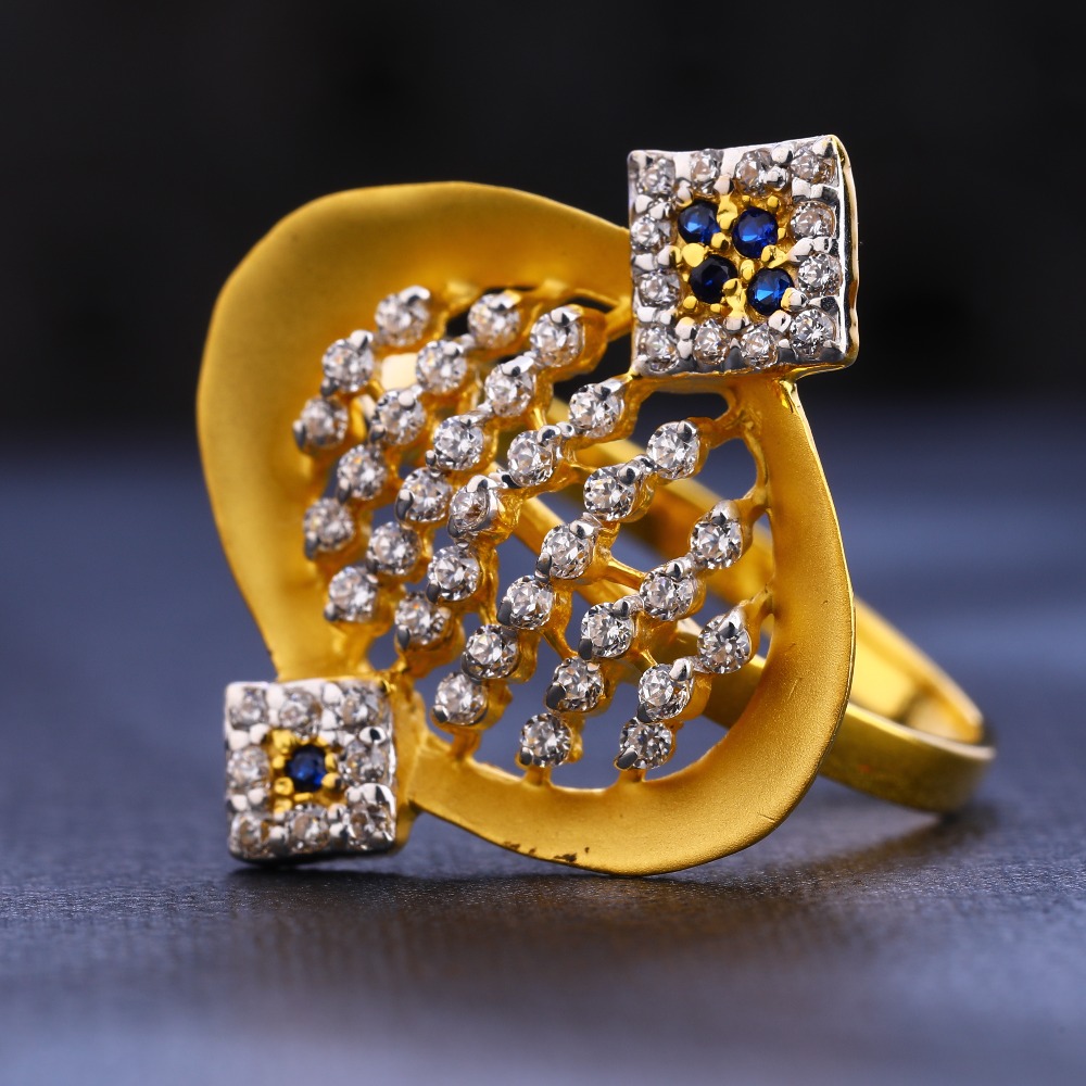 22CT Gold CZ Delicate Ladies Ring LR687