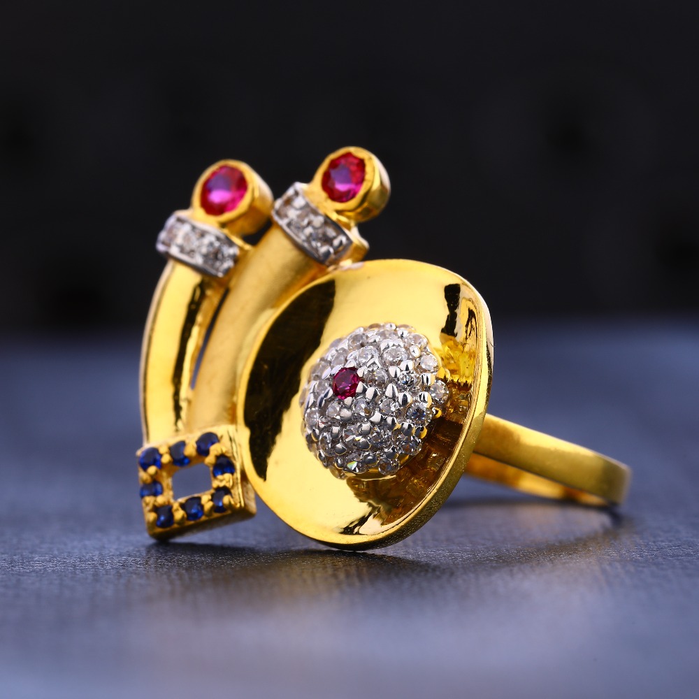 22KT Gold CZ Hallmark Women's Ring LR676