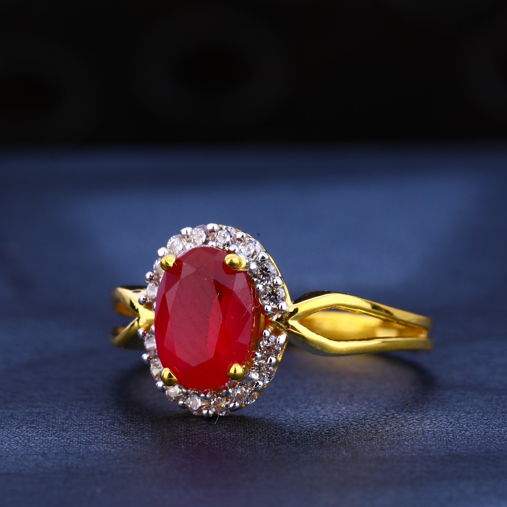 22KT Gold Hallmark Delicate Ladies Ring LR561