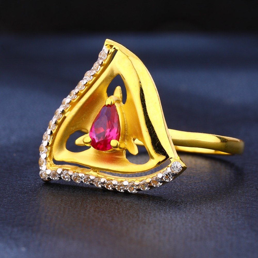 22ct gold women's stylish hallmark  ring lr438