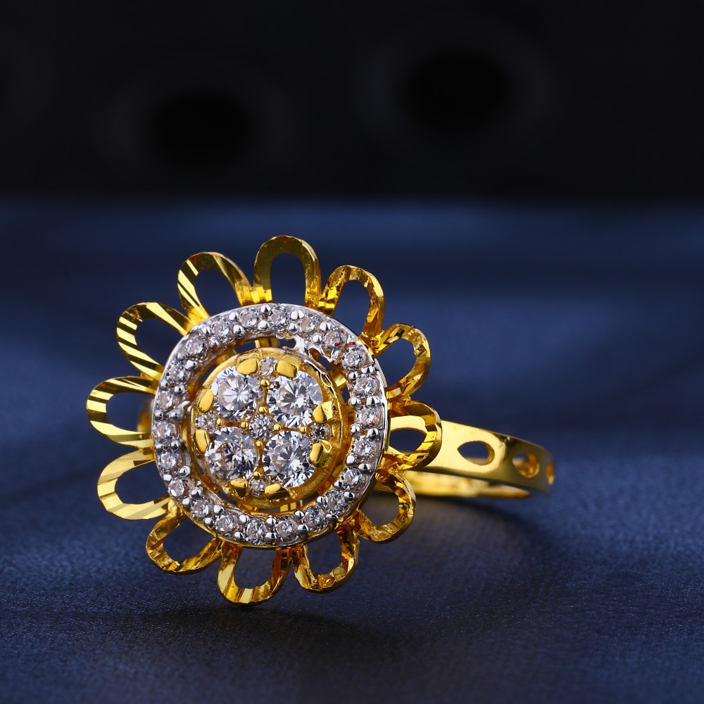 22ct gold women's delicate hallmark  ring lr541