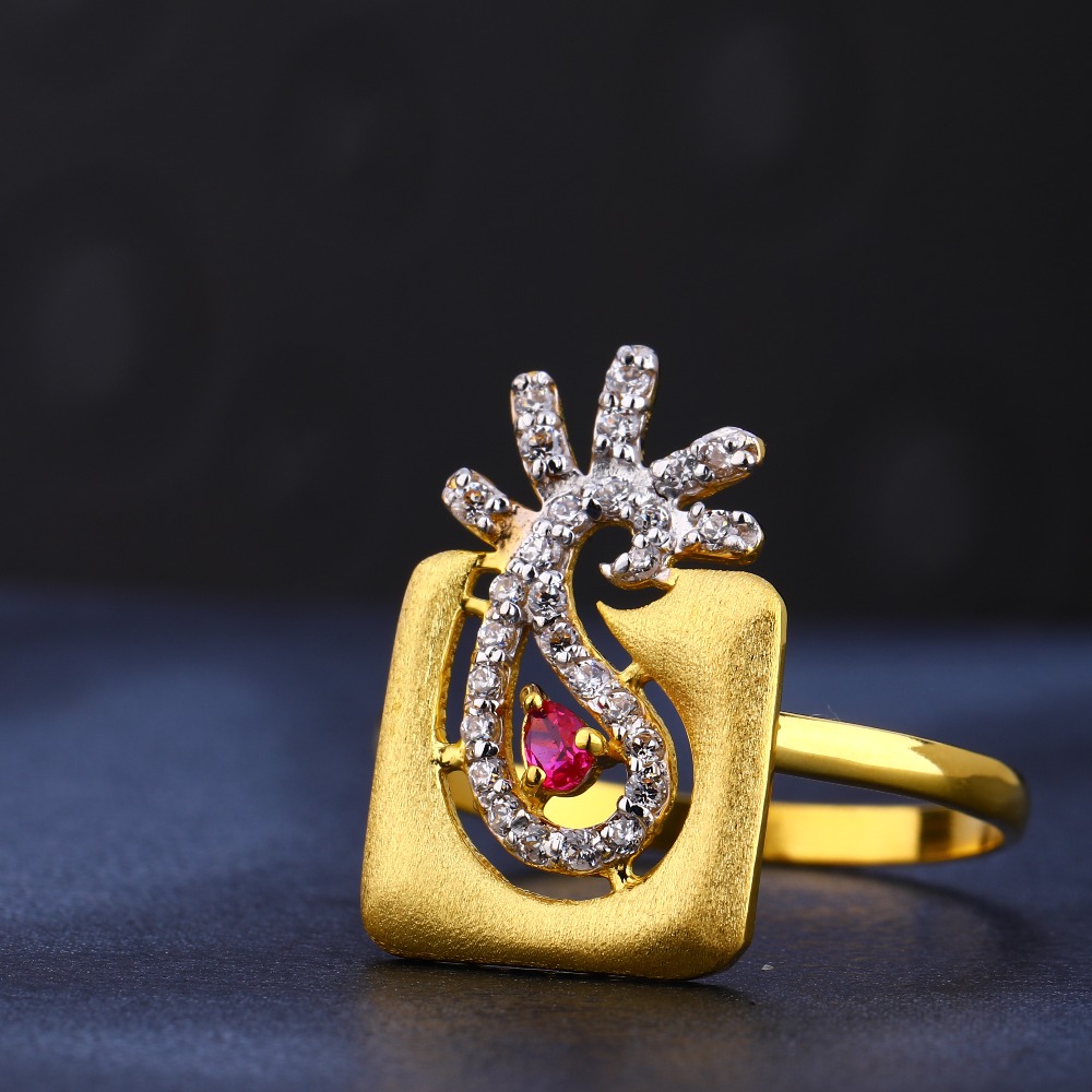 916 cz gold hallmark gorgeous women's ring lr774