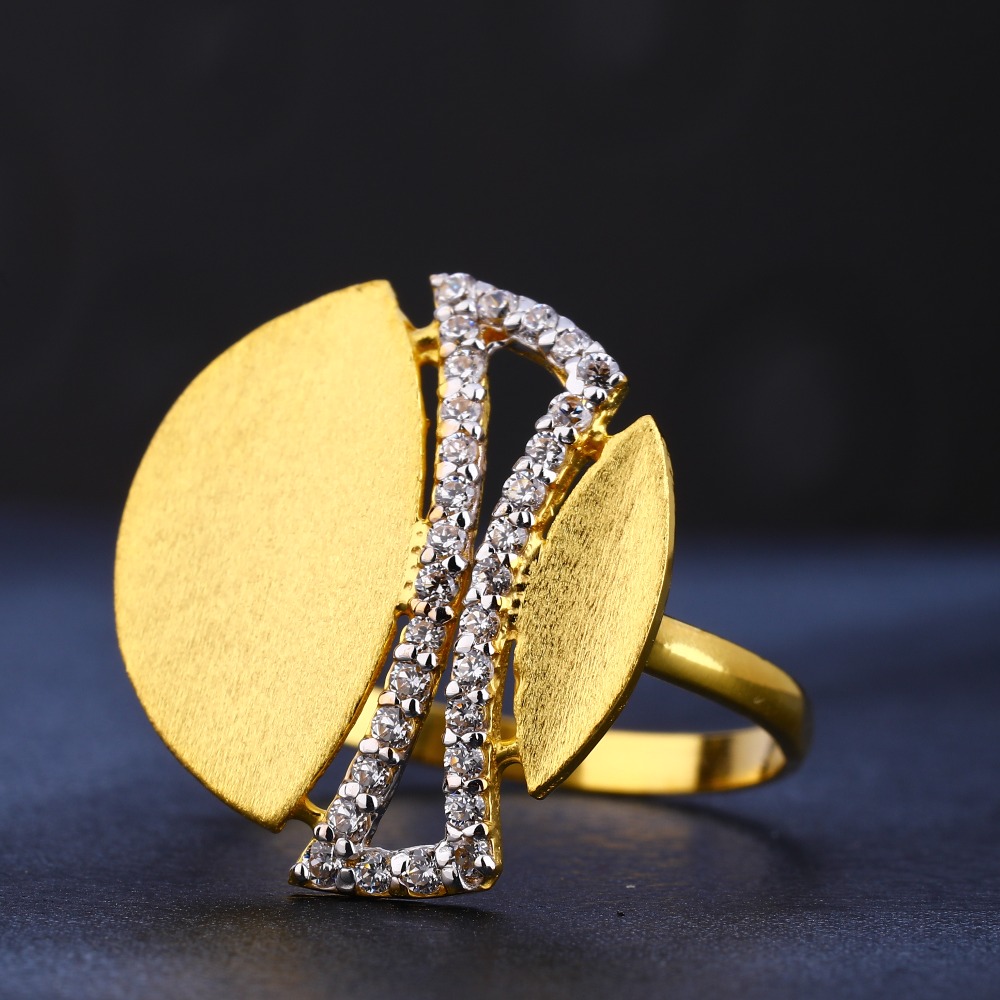 916 cz gold hallmark women's ring lr768