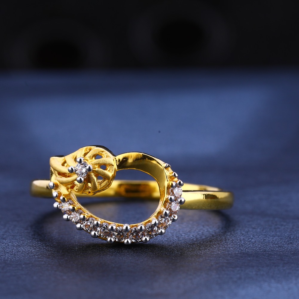 22kt gold  women's fancy  hallmark cz  ring lr603