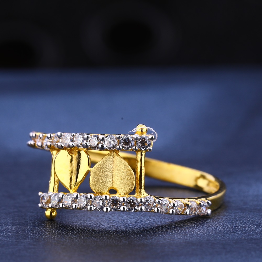 22kt gold  women's exclusive hallmark cz  ring lr602