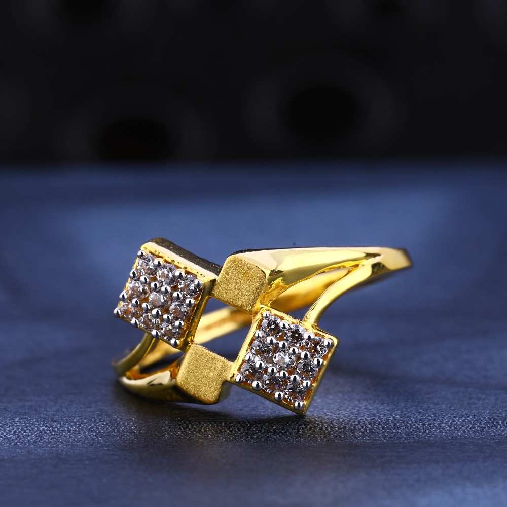 22KT Gold  Women's  Classic Hallmark CZ  Ring LR599