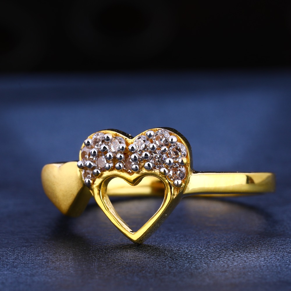 916 gold cz  hallmark delicate women's ring lr585