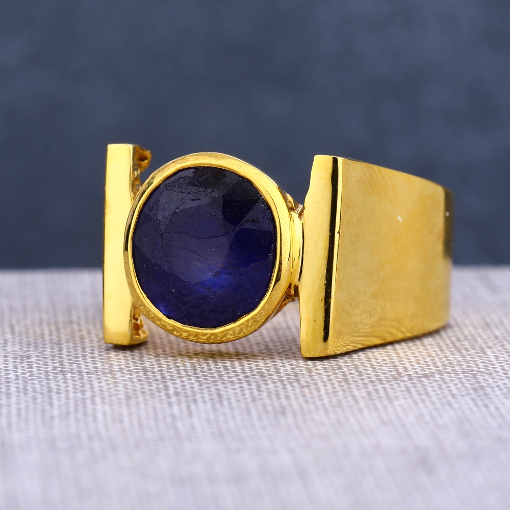 22KT Single Gold Men's Stone Ring MSR81