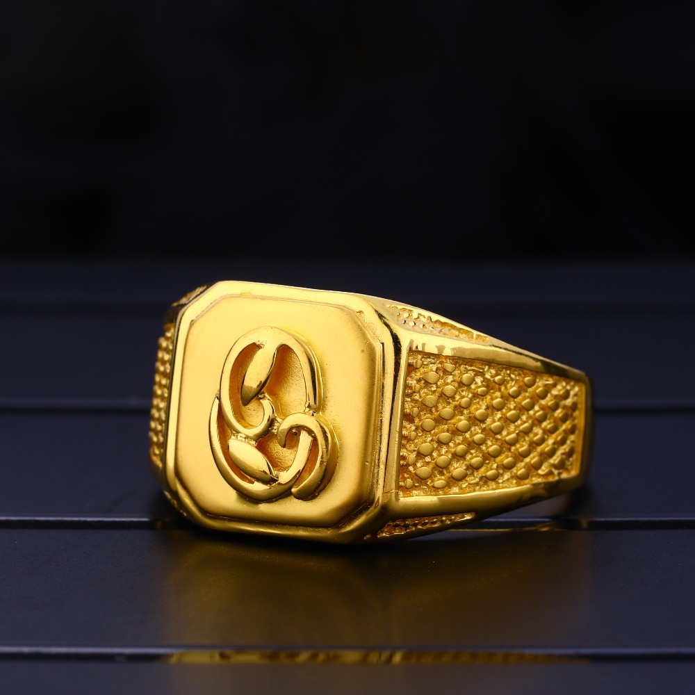 916 Gold Mens Classic Plain Ring MPR161