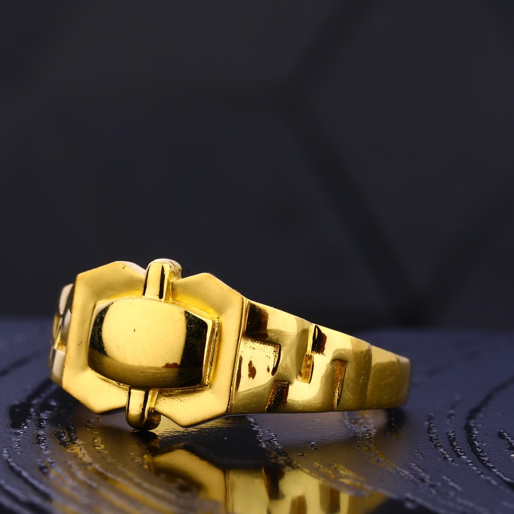 22CT Gold Gentlemen's Hallmark Plain Ring MR756