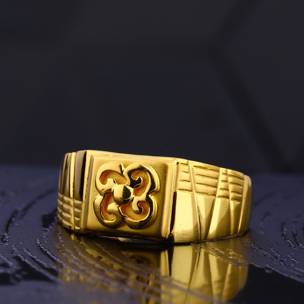 22KT Gold Plain Classic Men's Ring  MR733
