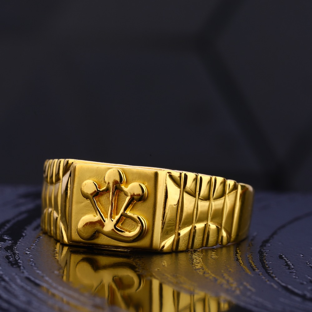 916 Gold Hallmark Delicate Gentlemen's Plain Ring MR727