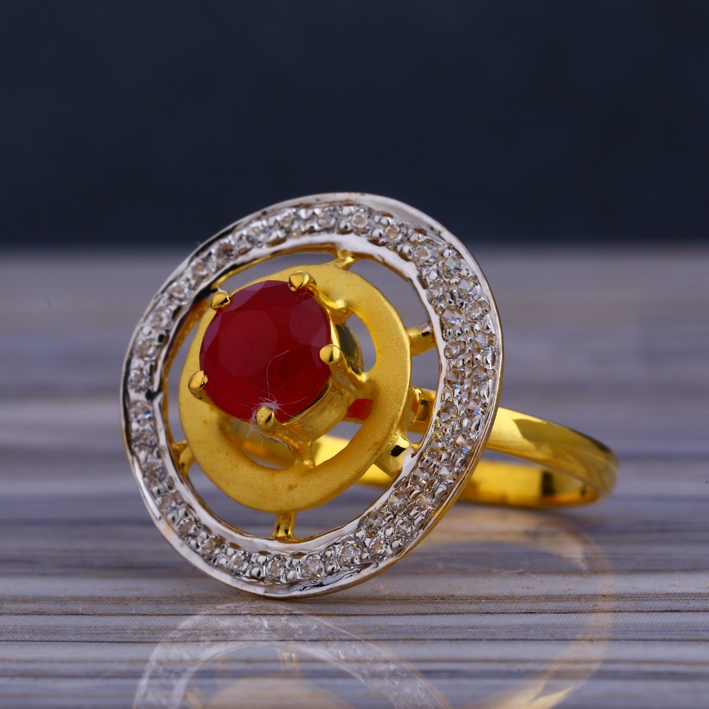 916 Color Stone Classic Ladies Long Ring LLR214