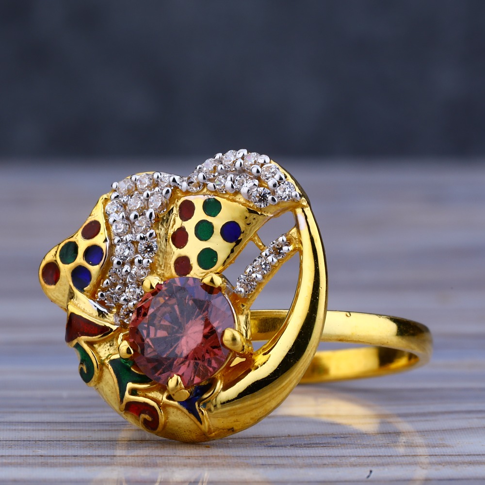 22CT Gold Classic Ladies Long Ring LLR210