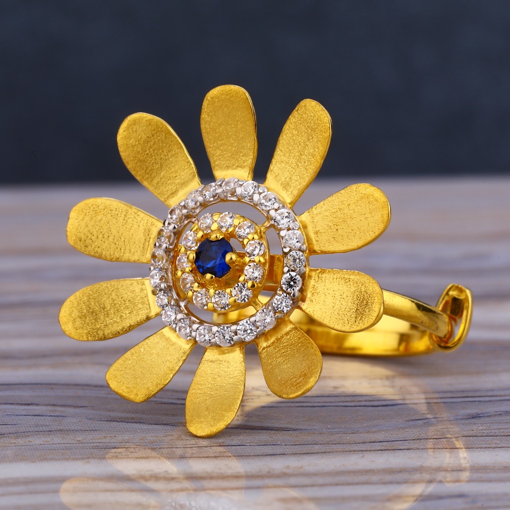 22KT Gold Hallmark Women's  Long Ring LLR244