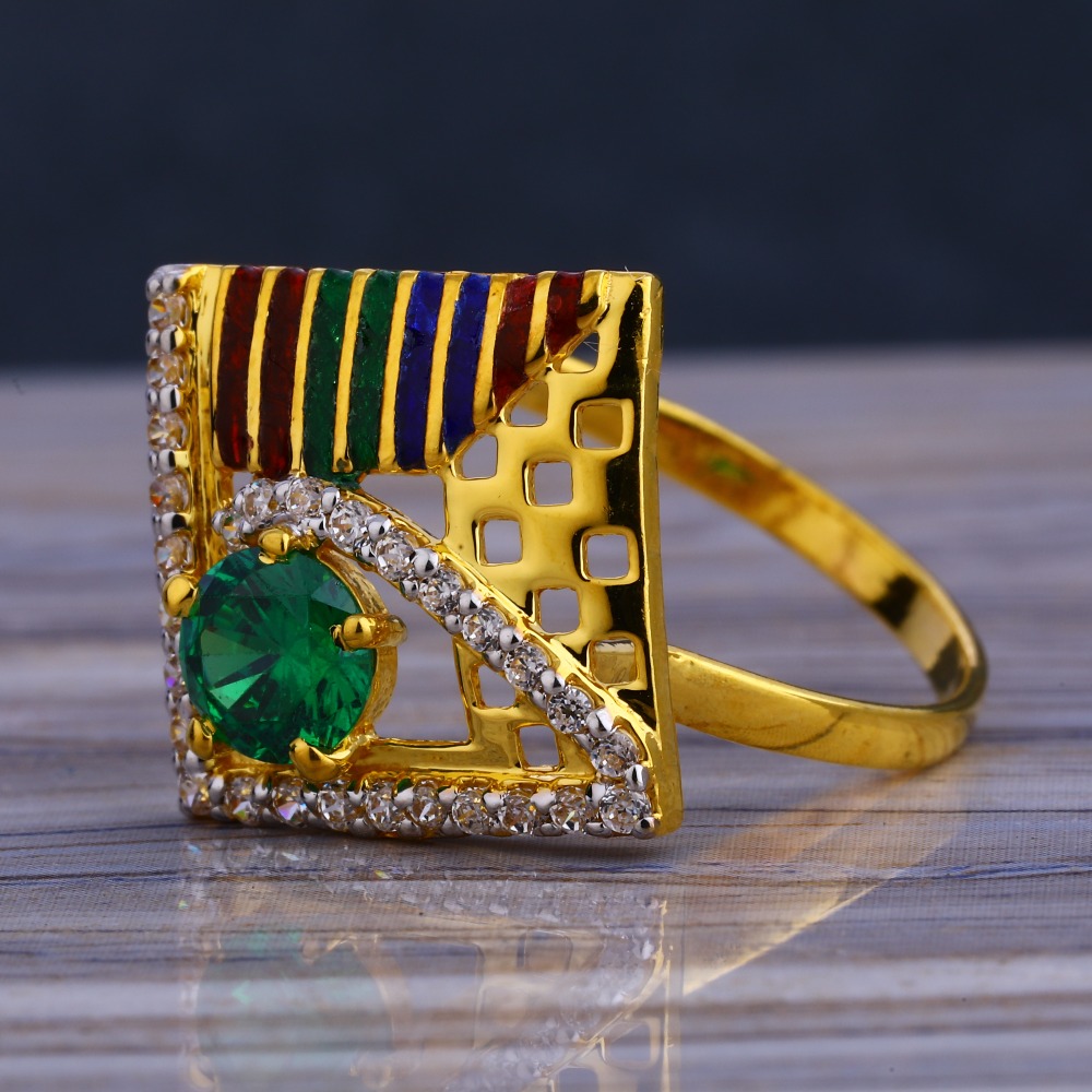 916 Gold Ladies Stylish Long Ring LLR227