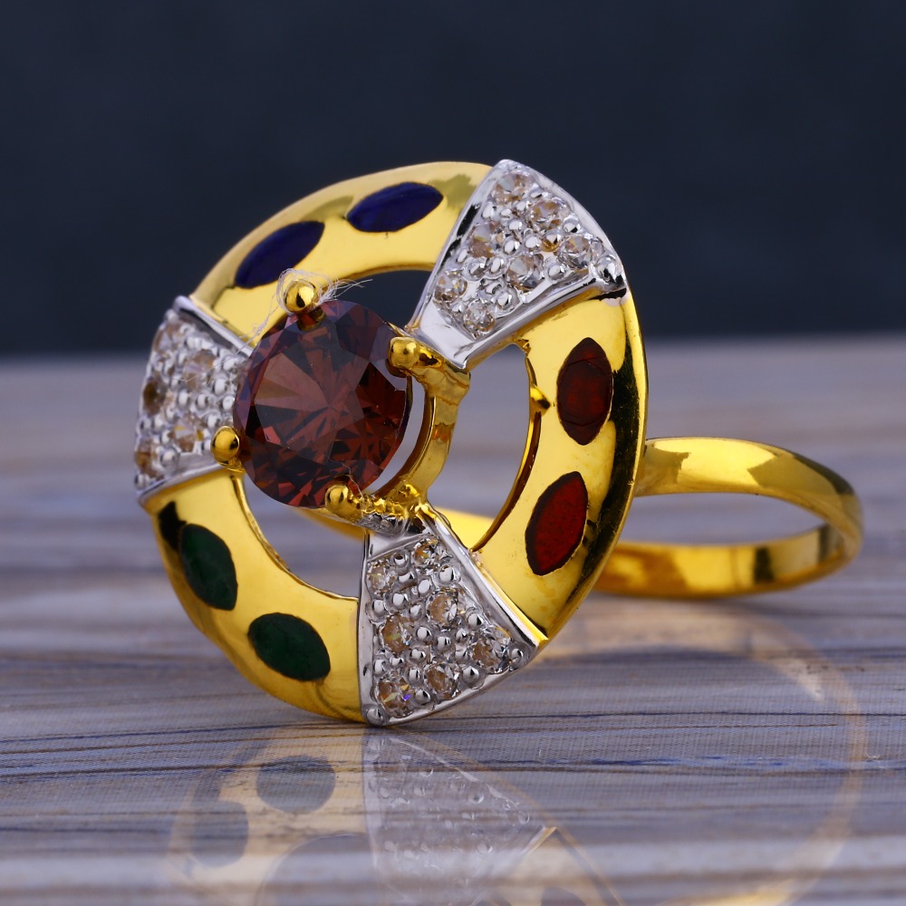 916 Gold Ladies Gorgeous Long Ring LLR226