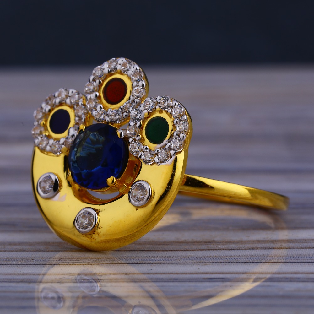916 Gold Ladies Long Ring LLR220