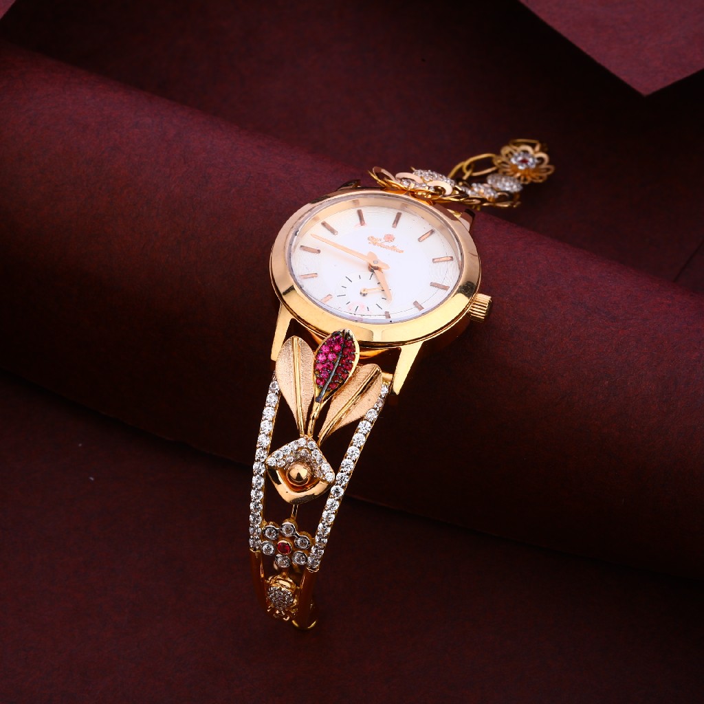 18CT Rise Gold Diamond Fancy Watch RLW233
