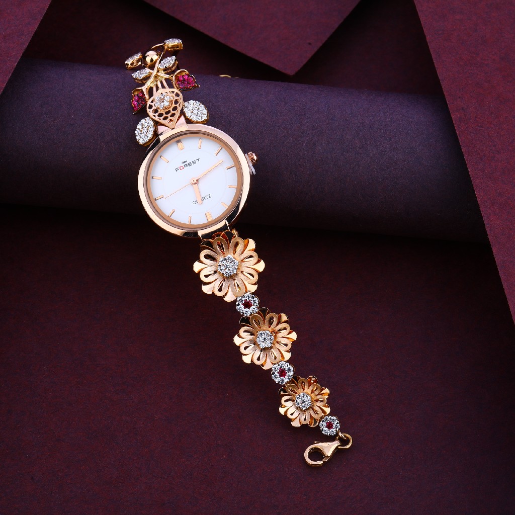 18KT Rose Gold stylish Ladies Diamond Watch RLW257
