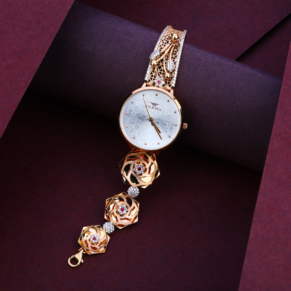 18KT Rose Gold Fancy Ladies Diamond Watch RLW259