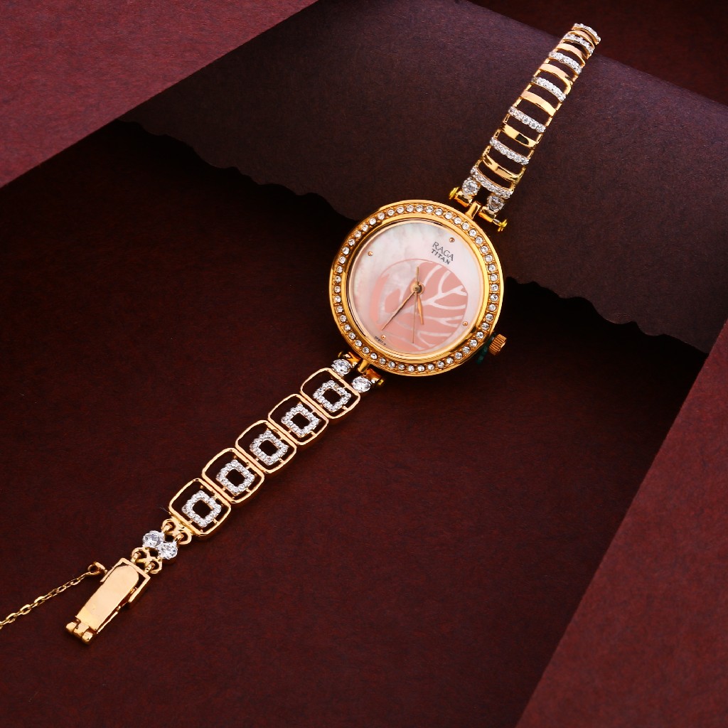 750 Cz Rose Gold Hallmark Designer Women's Watch RLW247