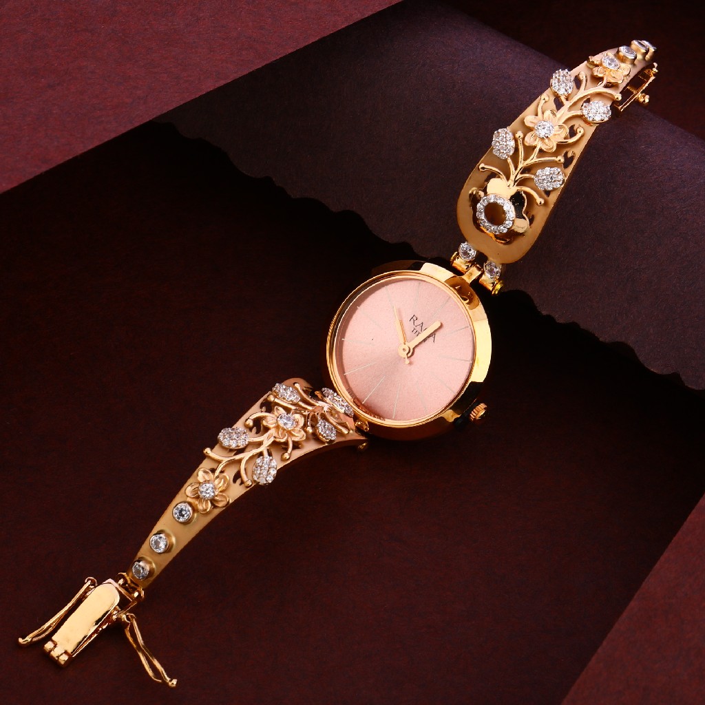750 Cz Rose Gold Hallmark Classic Women's Watch RLW248