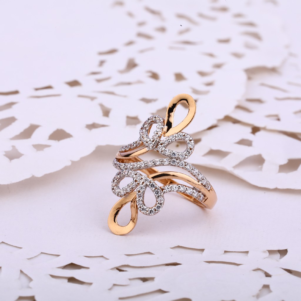 18KT Women's Hallmark Gorgeous Rose Gold ring RLR530