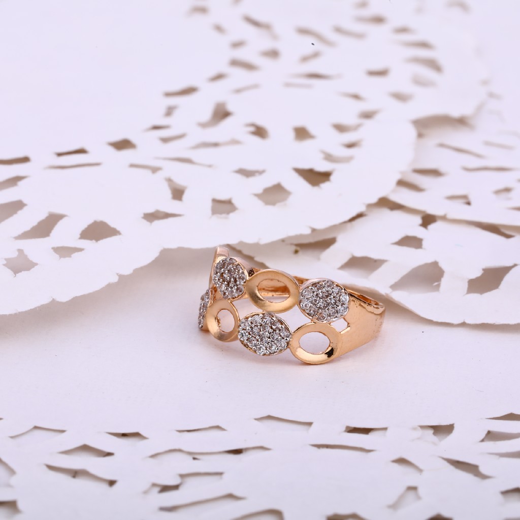 18KT Women's Hallmark Delicate Rose Gold  ring RLR533