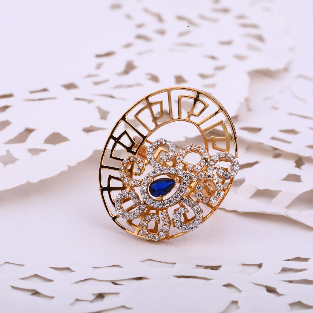18KT Rose Gold Stylish Diamond Ladies ring RLR537