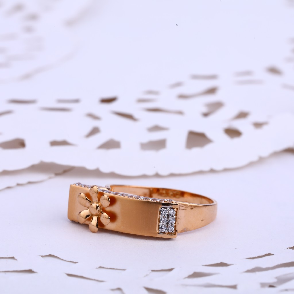 760 Ladies CZ Classic Rose Gold ring RLR559