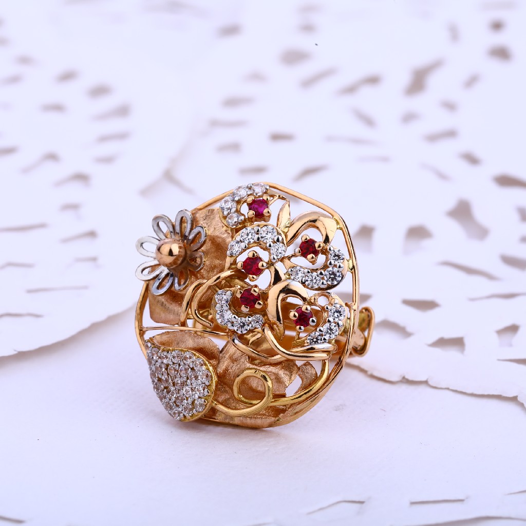 760 Rose Gold Designer Ladies Ring RLR523