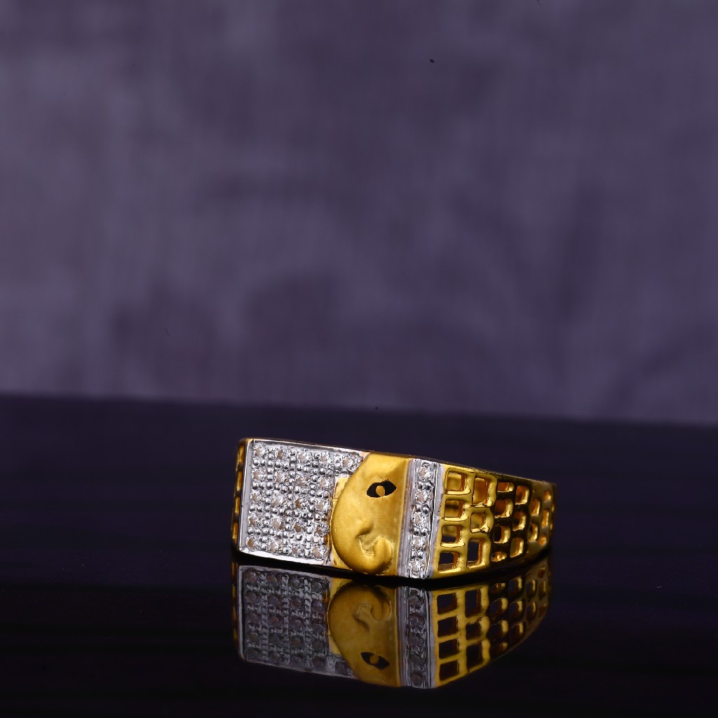 22KT CZ Gent's Designer God Ring MGR142