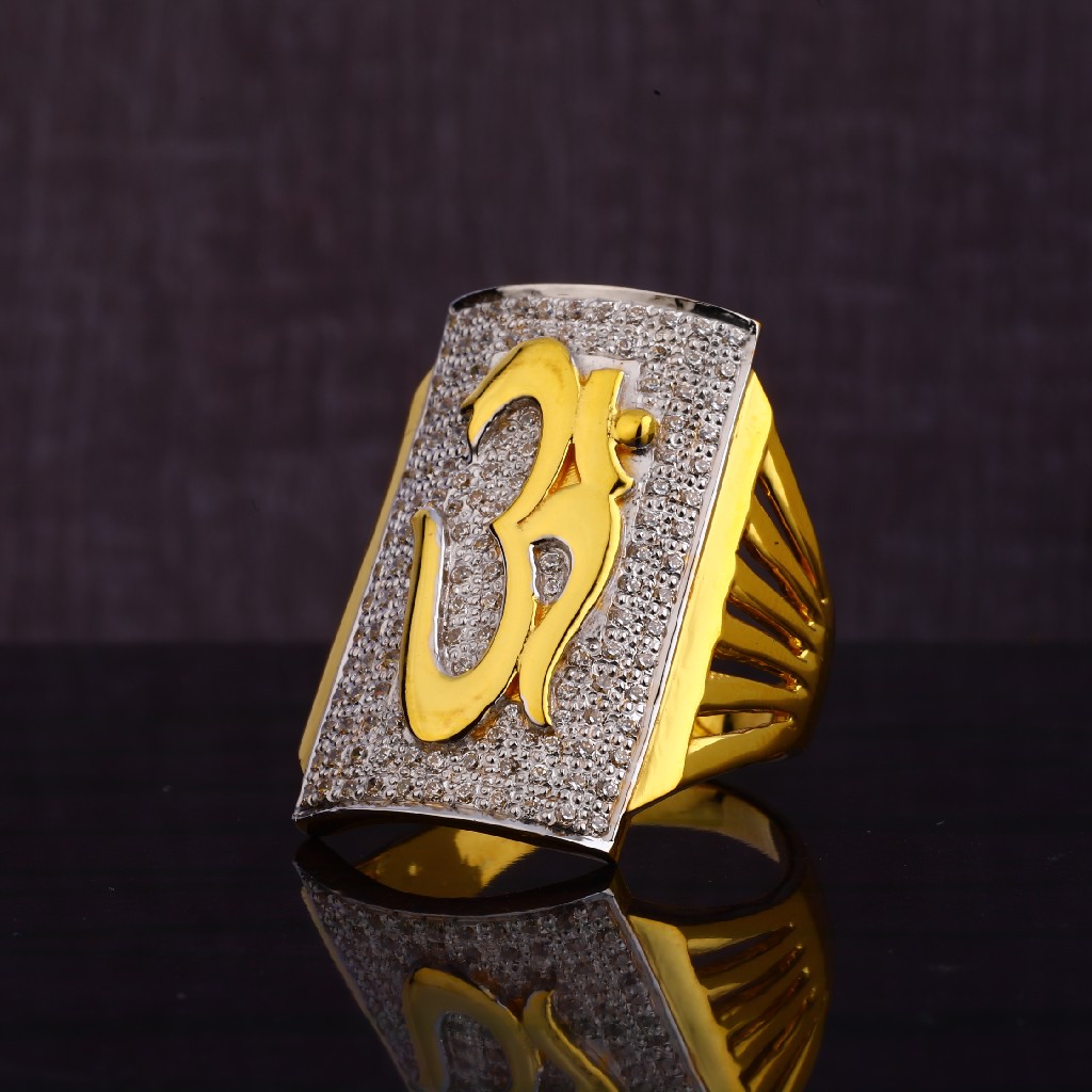 22KT CZ Hallmark Gold men's God Ring MGR138