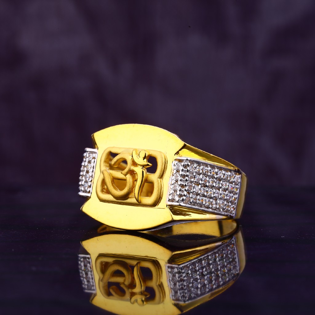 22KT CZ Gold Gorgeous men's God Ring MGR139