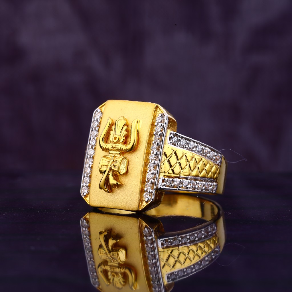22KT CZ Gold Exclusive men's God Ring MGR141