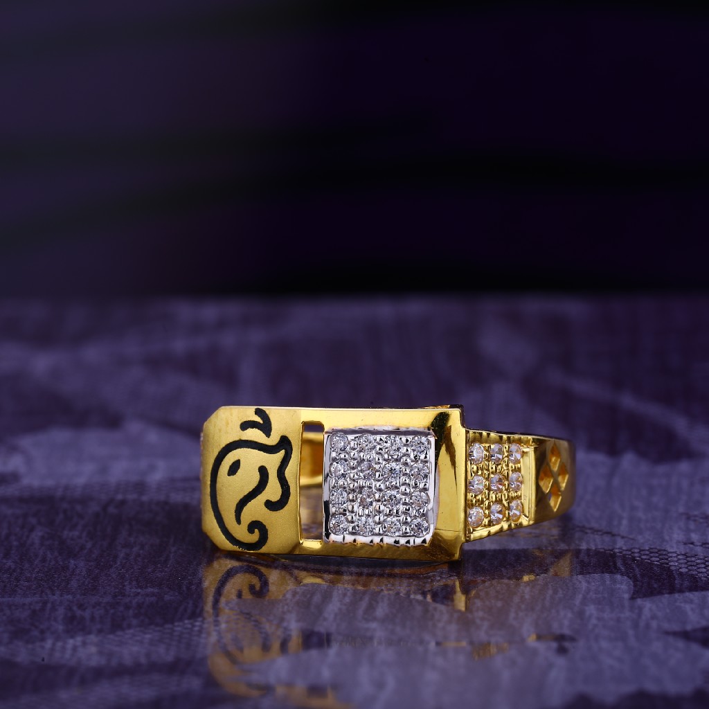 916 CZ Gold Hallmark Gent's God Ring MGR155