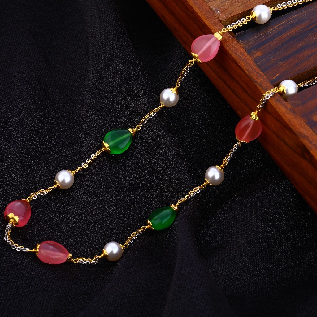 916 Gold Antique Stylish Women's Chain Mala AC197