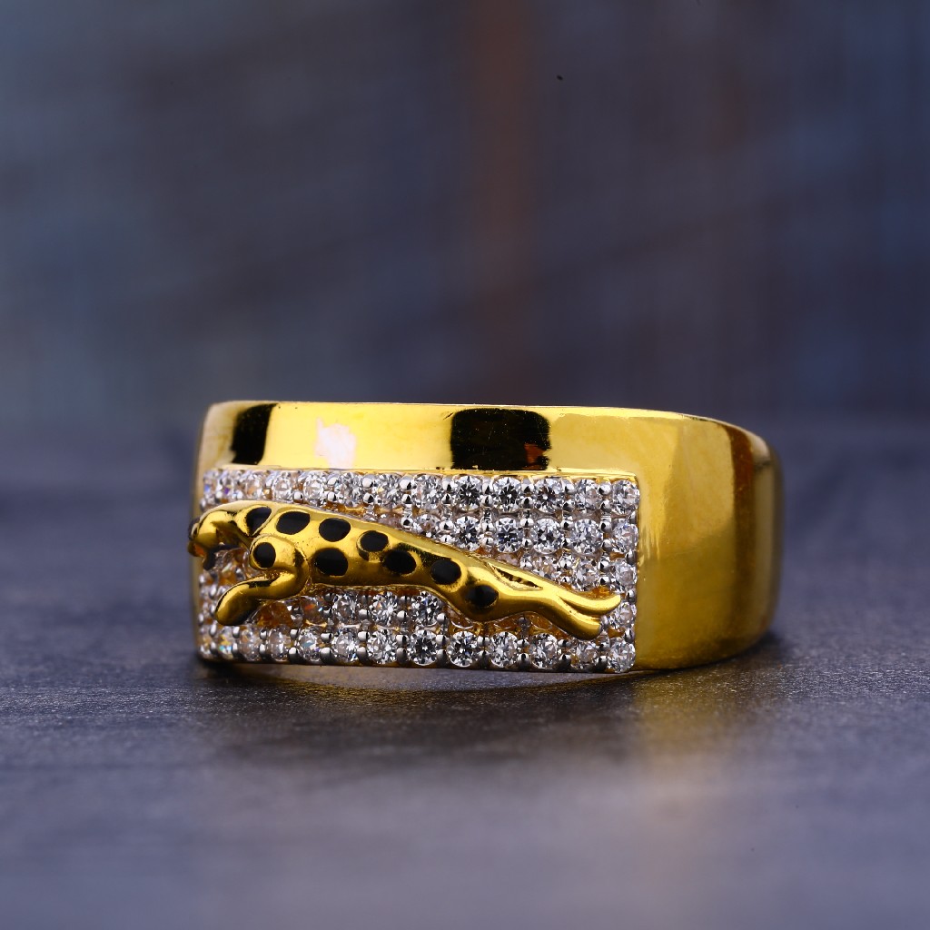 22CT Cz Gold Hallmark Gorgeous men's Ring MR669