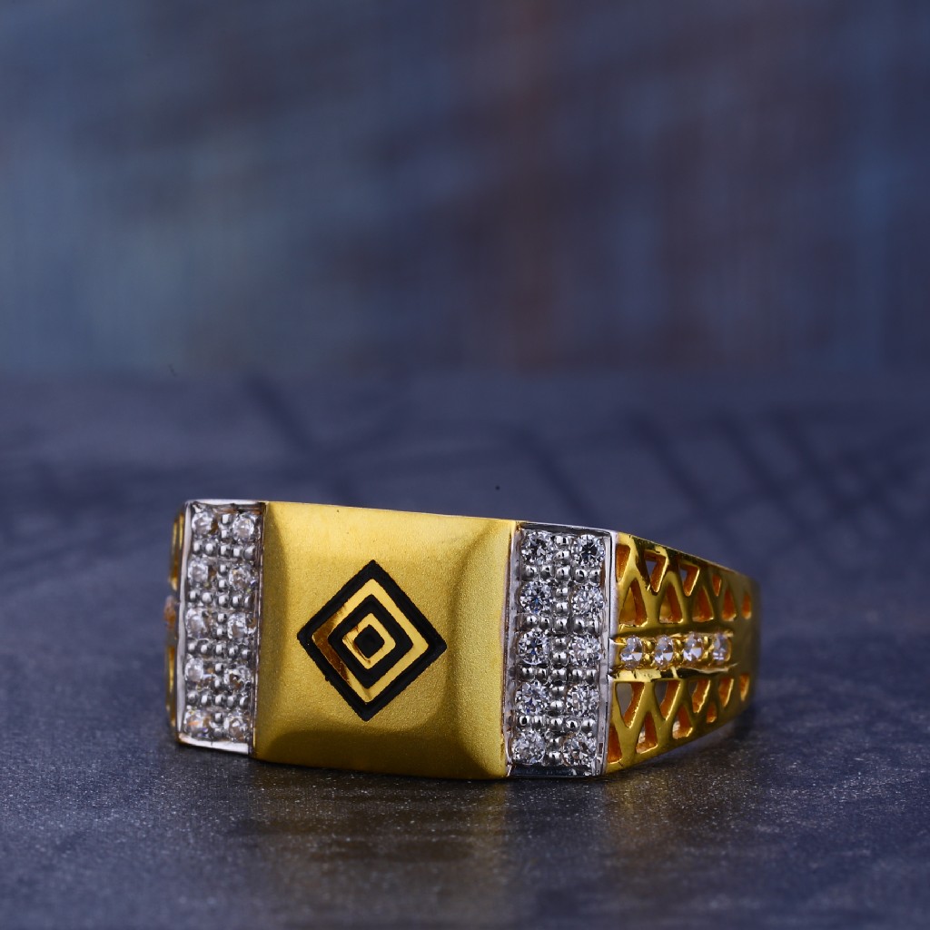 22CT Cz Gold Gorgeous Gentlemen's Ring MR707