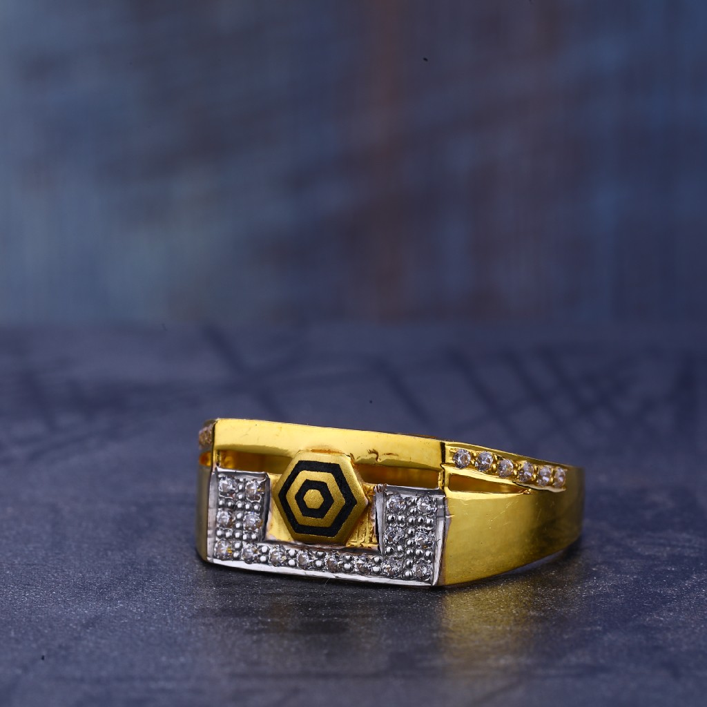 22CT Cz Gold Exclusive Gentlemen's Ring MR710