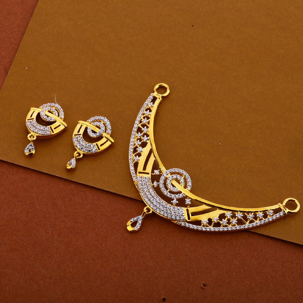 22kt Cz Fancy Hallmark Pendant Set MP279