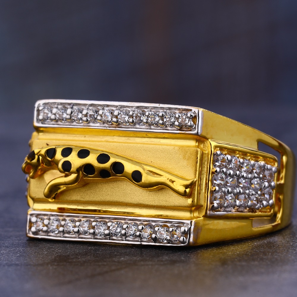 916 Gold Cz Men's  Ring MR667