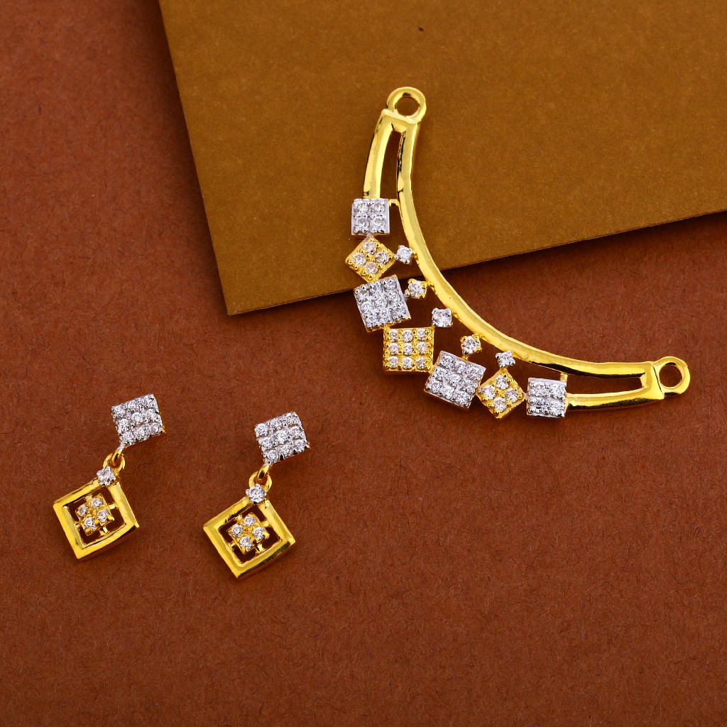 916 Cz Mangalsutra Hallmark Gorgeous Pendant Set MP251